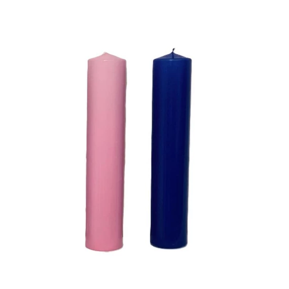 Gyertya  50dkg d50mm rózsaszín/lila  /db