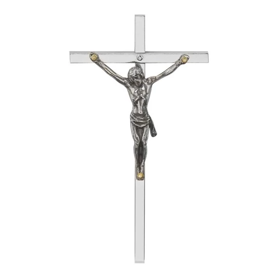 Réz feszület 9,5cm nikkelezett 01-021