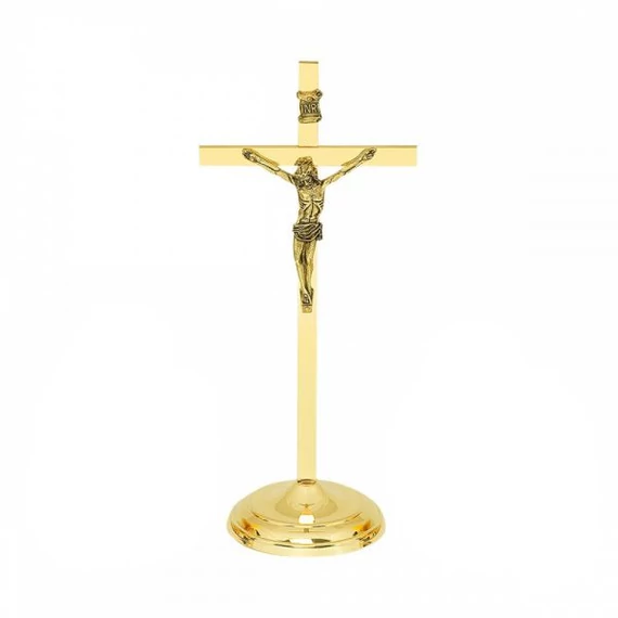 Réz feszület álló 26cm tradícionális 02-050