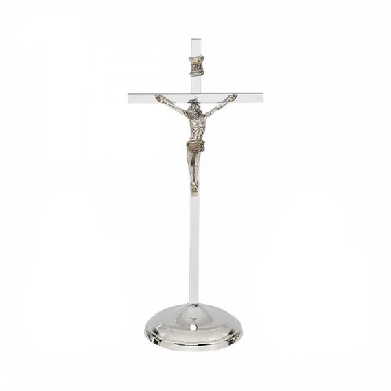 Réz feszület álló 26cm tradícionális nikkel 02-051