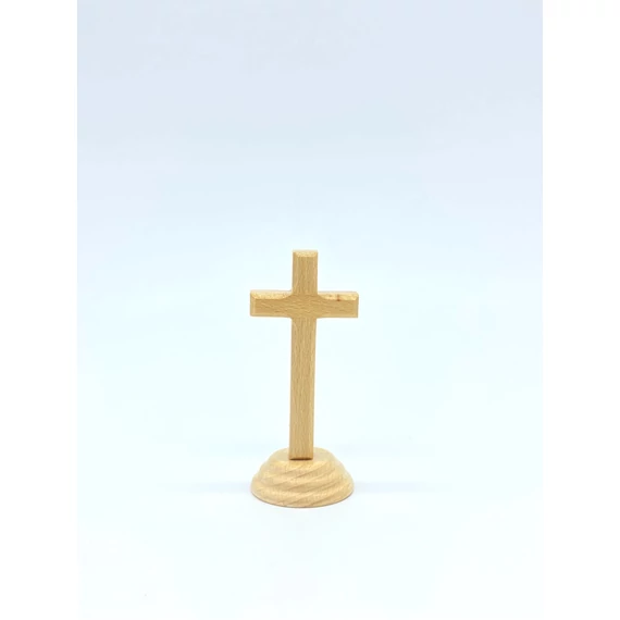 Feszület natúr álló korpusz nélküli 10cm fa