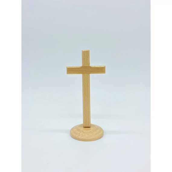 Feszület natúr álló korpusz nélküli 14cm fa