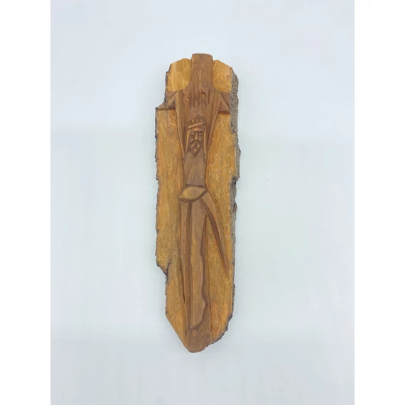 Faragott háncs dísz Jézus kereszten közepes