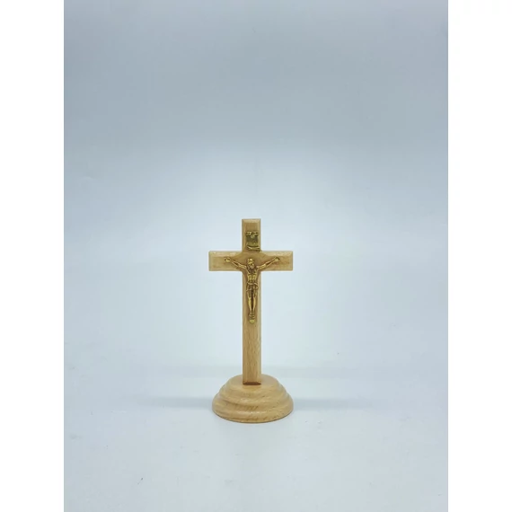 Feszület natúr álló 10cm fa