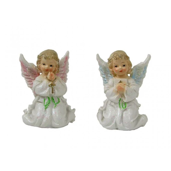 Angyal  térdeplő 9 cm kék/rózsaszín ( 5204 )