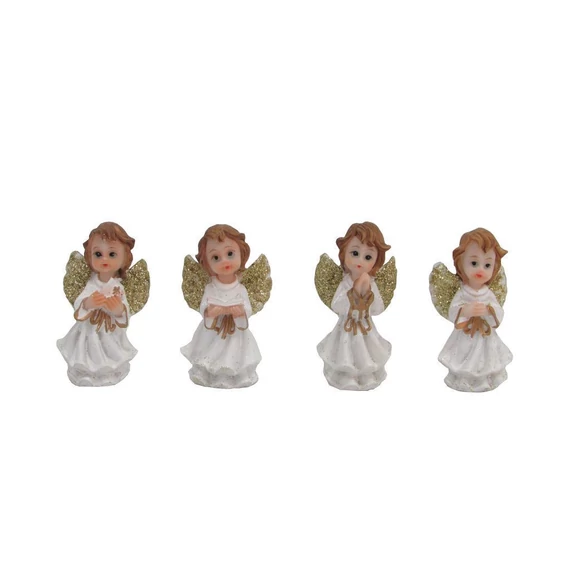 Angyalka 5,5cm fehér, csillámos ( 3751 )