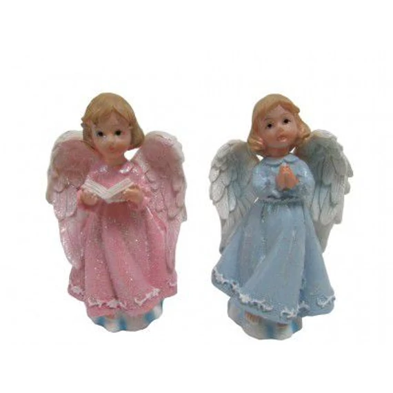 Angyal 13,5cm álló kék/rózsaszín ( 5501 )