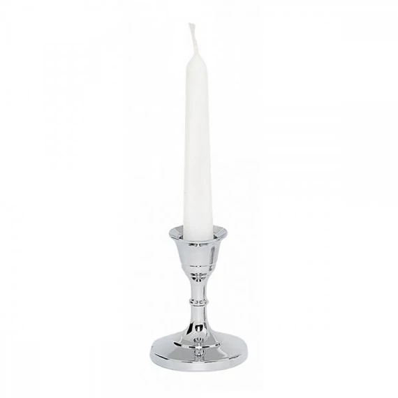 Réz gyertyatartó h 7,5cm Nikelezett 03-080