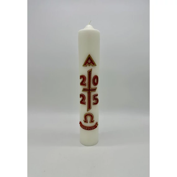 Gyertya díszített 1,715kg-os húsvéti viaszdíszes d80mm, h420mm