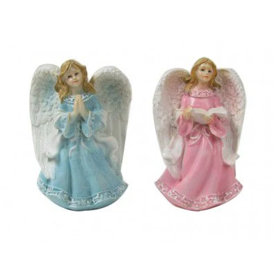 Angyal álló 23cm kék/rózsaszín (0109 )