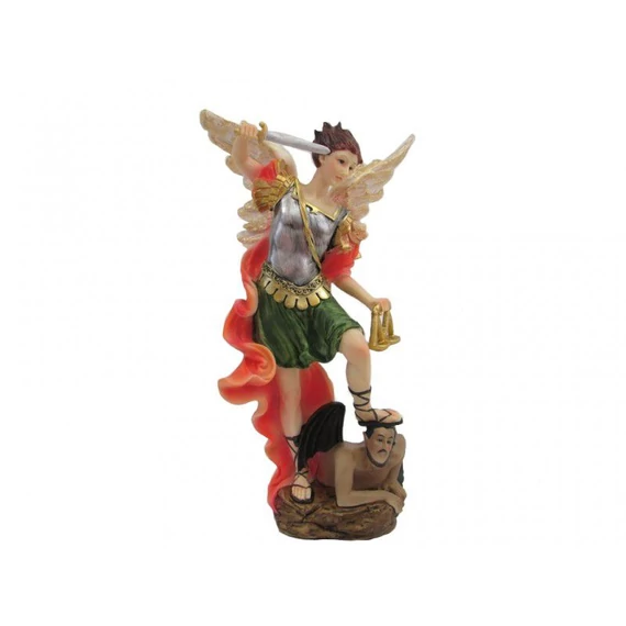 Szobor Szt Mihály festett 30cm ( 1355 )
