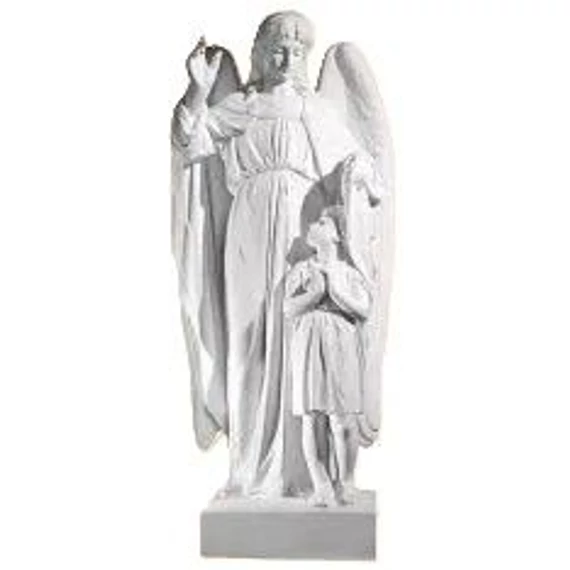 Szobor angyal gyermekkel fehér 100cm (922B)