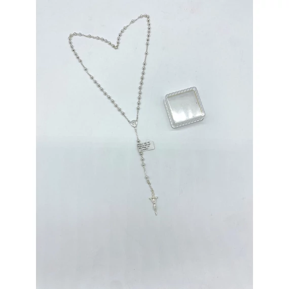 Rózsafüzér ezüst 4mm tokkal