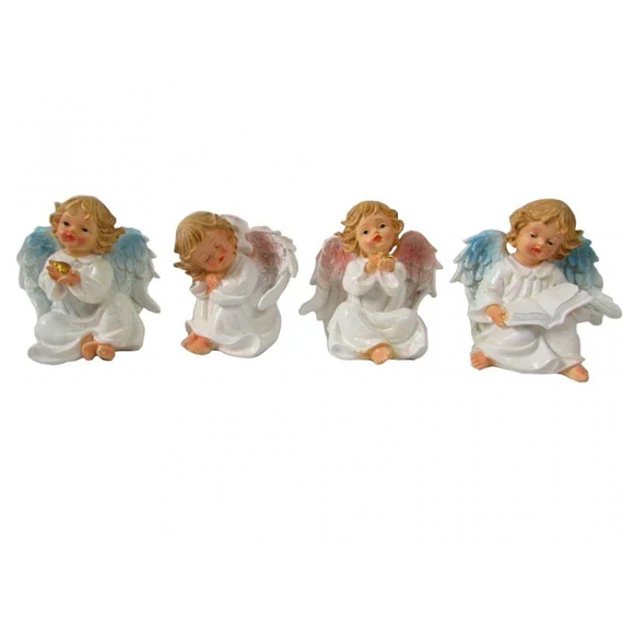 Angyal ülő 13,5cm kék/rózsaszín (5427)