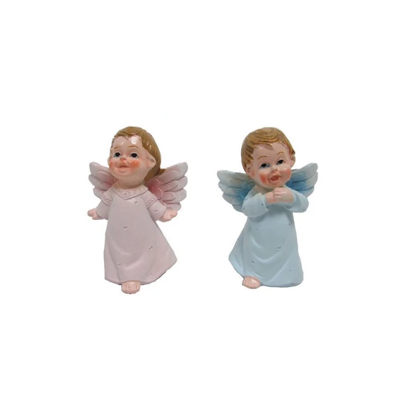 Szobor Kék/rózsaszín angyal 7cm 2653