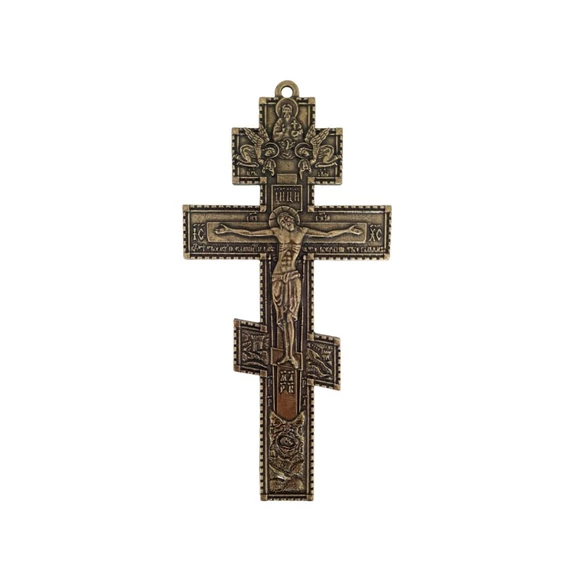 Ortodox feszület antik réz 14 cm