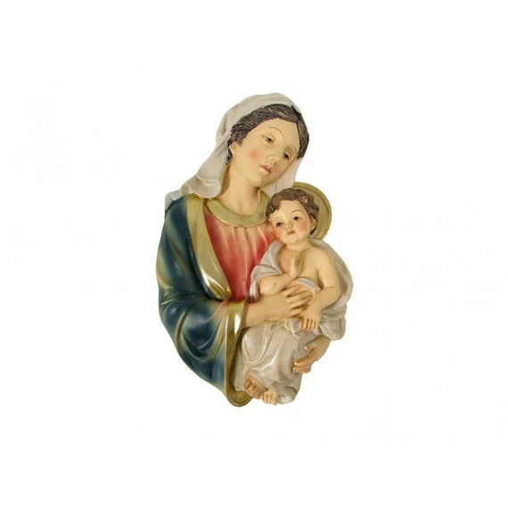 Szobor Mária gyermekkel fali 19cm 4088
