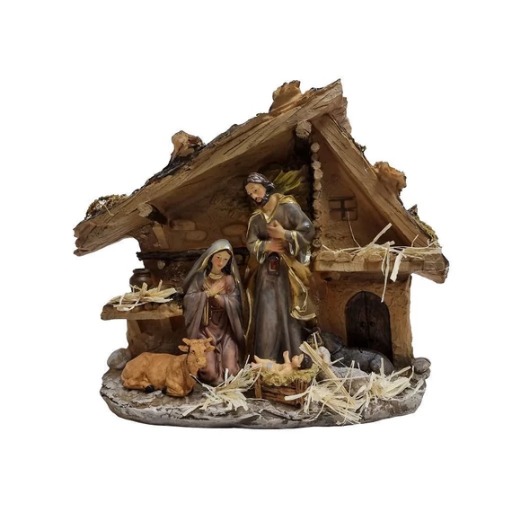 Szent Család házzal 28cm 9211