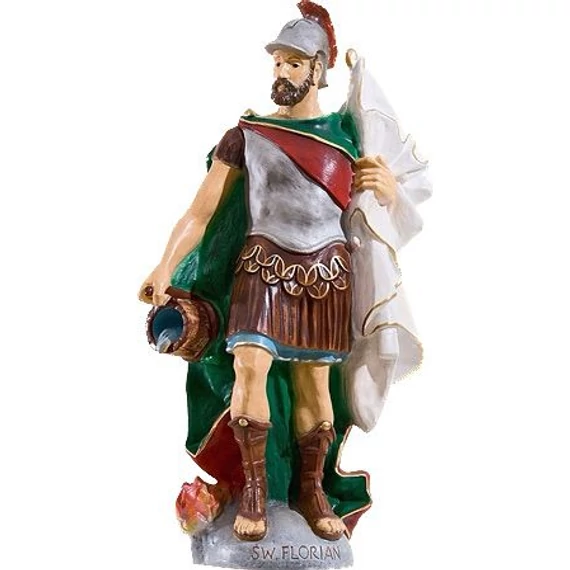 Szobor festett Szent Flórián 56cm 872