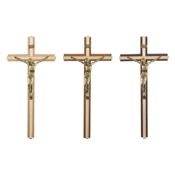 Réz/fa feszület 26cm dió/ezüst 01-310