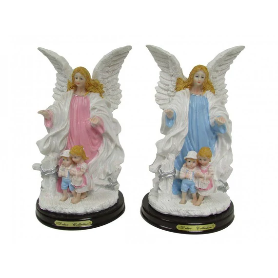 Őrangyal 23cm kék/rózsaszín