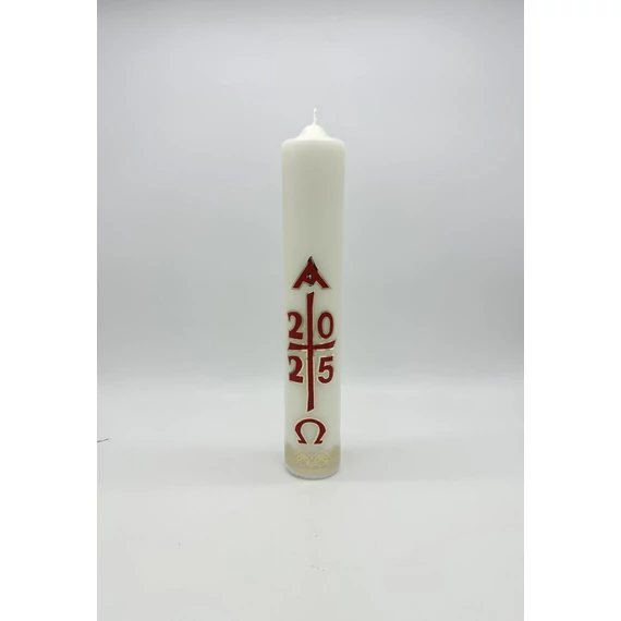 Gyertya díszített 1,715kg húsvéti számos matricás d80mm, h420mm