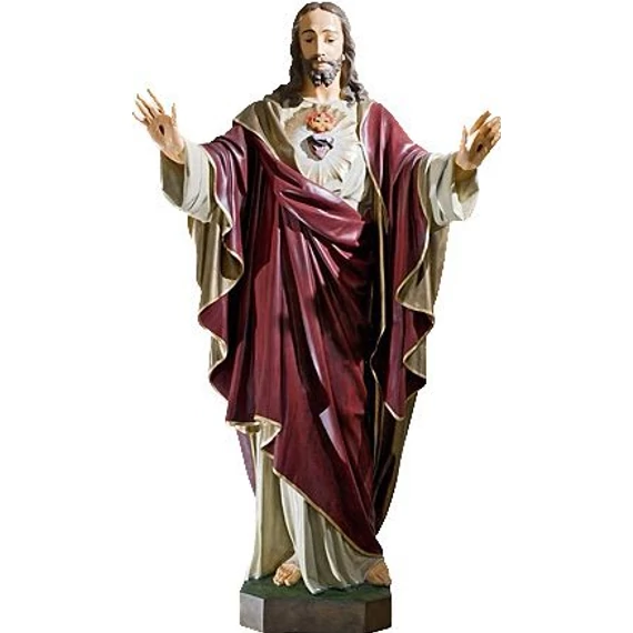 Szobor festett Jézus Szíve 172cm 101