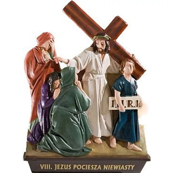 Szobor festett Stáció 29x35cm 244