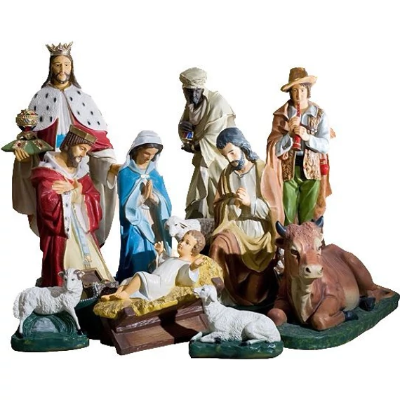 Szobor festett Betlehem 12 alakos 90cm 302
