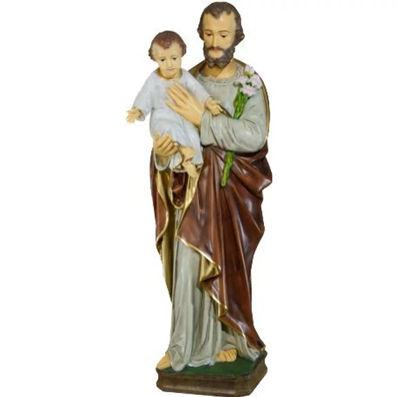 Szobor festett Szent József gyermekkel 102cm 735