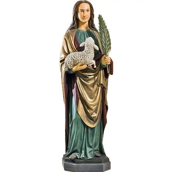 Szobor festett Szent Ágnes 110cm 820