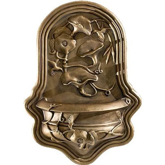 Szobor festett Szenteltvíztartó kála dísszel  50cm 945