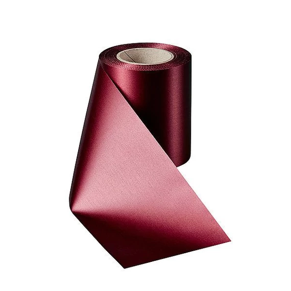 Koszorúszalag EDV szatén 100 mm 25 m sima bordó