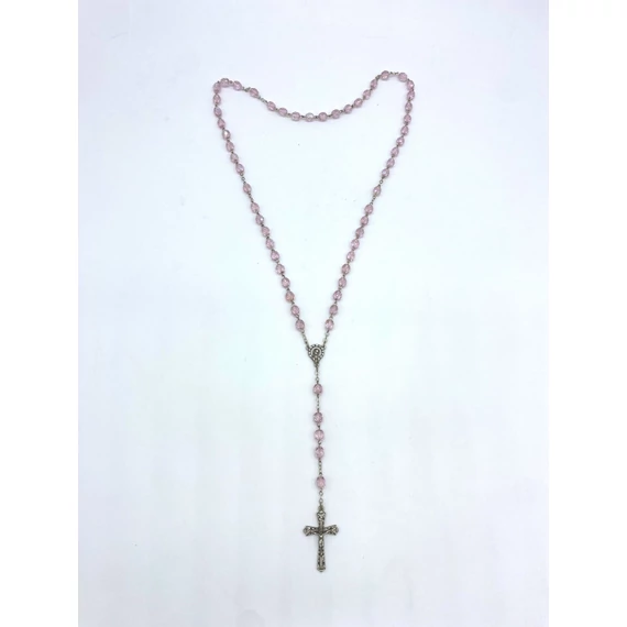 Rózsafüzér kristály 8mm rózsaszín