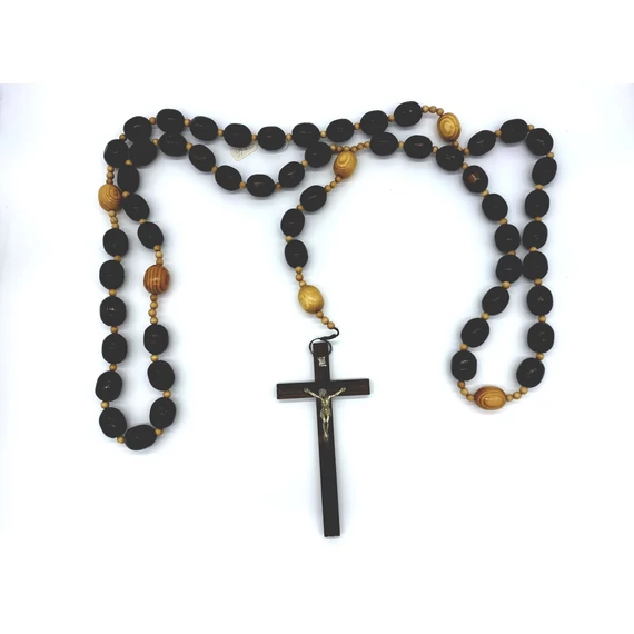 Rózsafüzér fa madzagos óriás barna