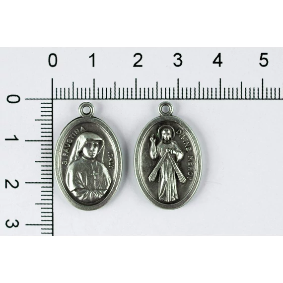 Érem Faustina/irgalmas Jézus 2,5cm