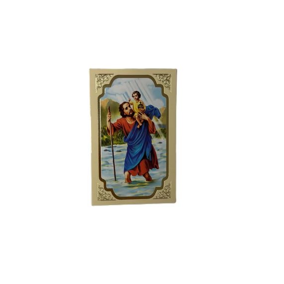 Szentkép imával - Szent Kristóf
