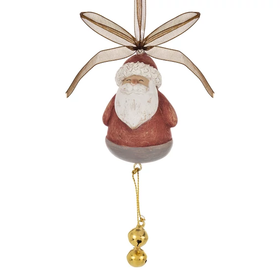 Karácsonyfadísz télapó csengővel 18cm 157013