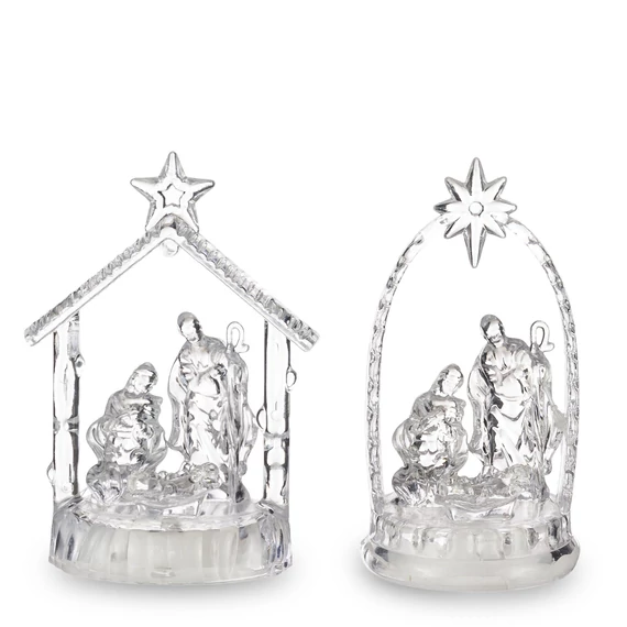 Üveg hatású Szent Család világító 11,5cm 159631