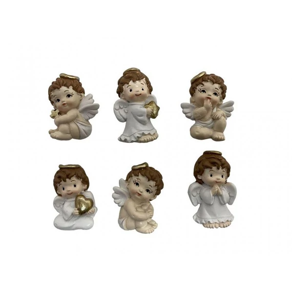 Angyal gyermek hűtőmágnes 6 cm fehér 1092