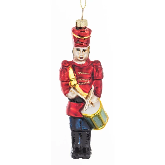 Karácsonyfa dísz katona dobbal