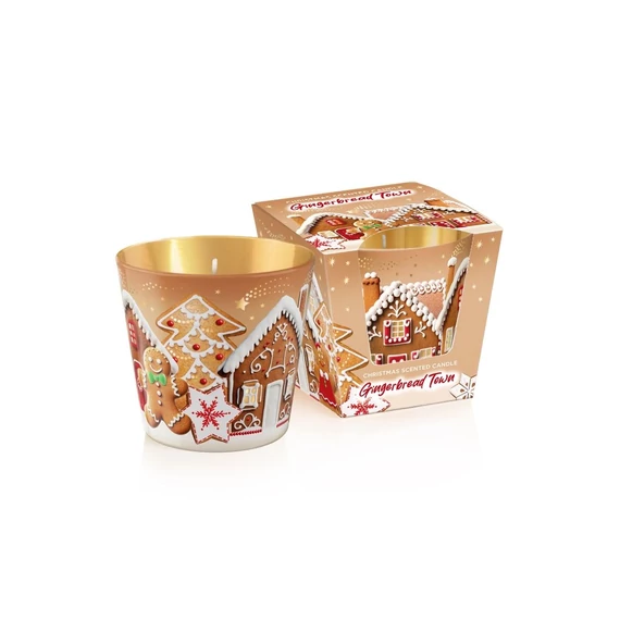 Illatos gyertya üveg pohárban 