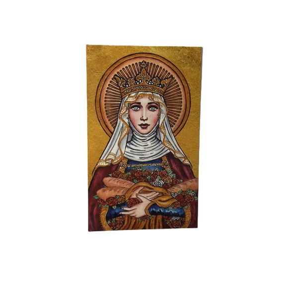 Szentkép imádsággal - Árpádházi Szent Erzsébet