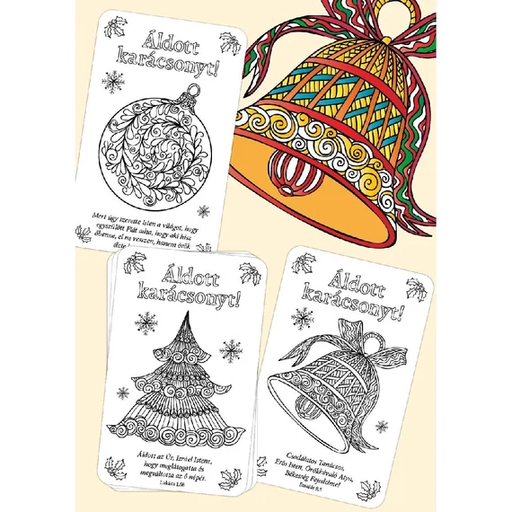 Karácsonyi színező kártyák