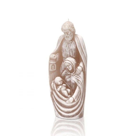 Díszgyertya Szent Család cappuccino
