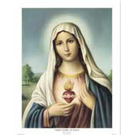 Szentkép aranyozott - Mária szíve