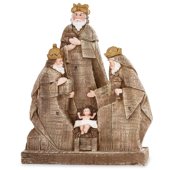 Három Király Kis Jézussal fa hatású 32cm
