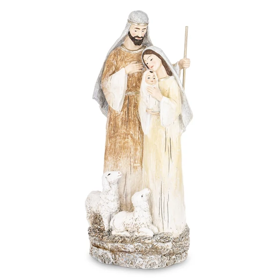 Szent Család fa hatású színes 31cm