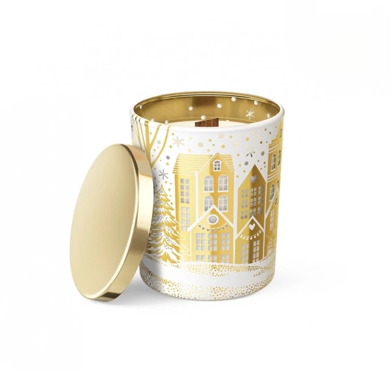 Illatos gyertya üveg pohárban 