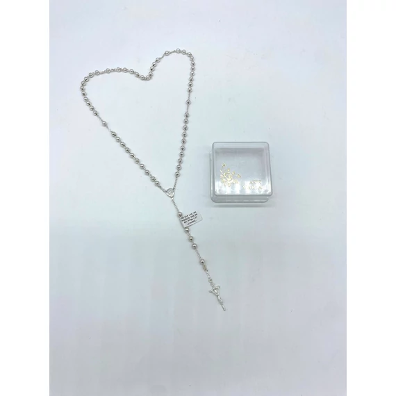 Rózsafüzér ezüst 6mm tokkal